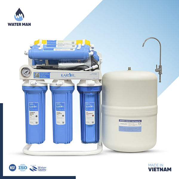 KAROFI RO-100SM 7 Stage 100-GPD (With Stand & Pressure Meter)