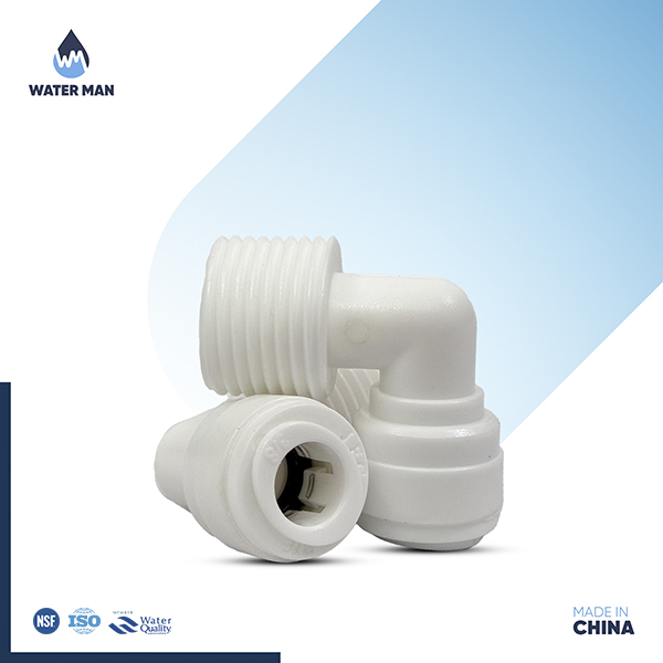 Elbow Connector 1/2 thread by 10mm Push