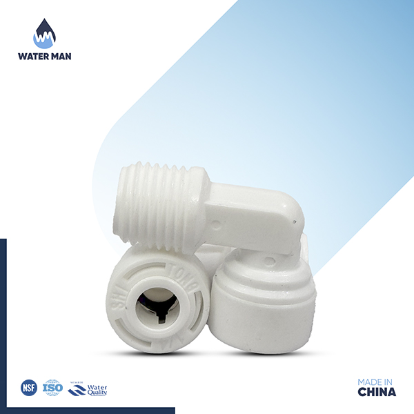 Elbow Connector 1/4 thread by 6mm Push