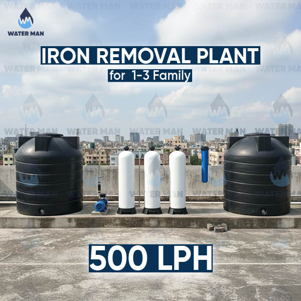 Iron Removal Water Treatment Plant 500 LPH (for 1-3 Family)