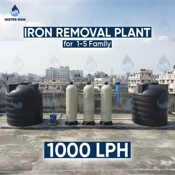 Iron Removal Water Treatment Plant – 1000 LPH (For 1–5 Family)