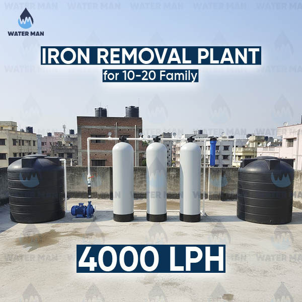 Iron Removal Water Treatment Plant – 4000 LPH (For 10–20 Family)