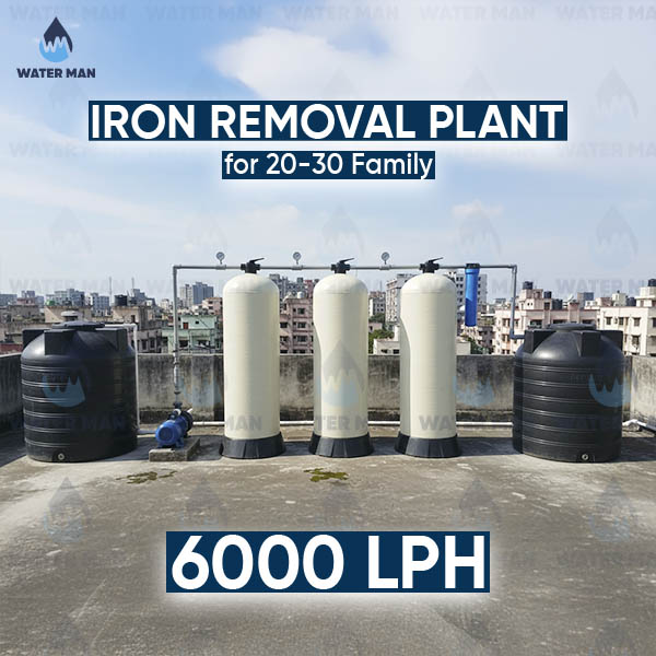Iron Removal Water Treatment Plant – 6000 LPH (For 20–30 Family)