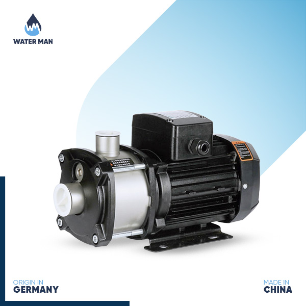 ADELINO AHI 20-4 4kW 5.5HP three-phase inline centrifugal water pump delivering up to 60.5m head and 29m³/h flow rate, available for commercial and industrial installations in Bangladesh