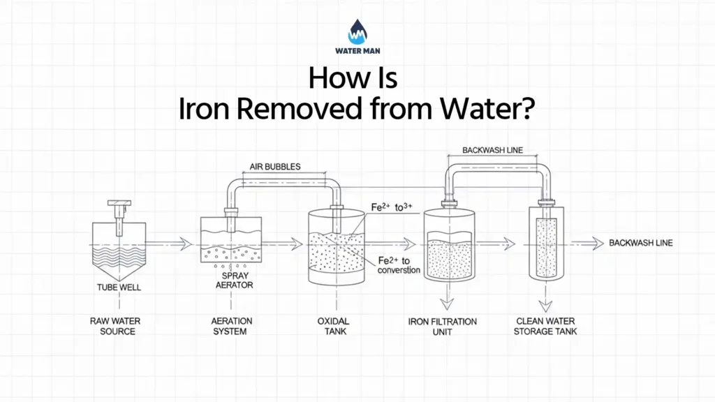 Professional iron removal filter system installed in a Bangladesh home showing solution for iron in water Bangladesh