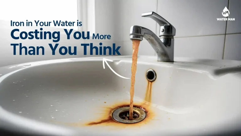 Rusty orange water flowing from household tap in Bangladesh showing iron problem and need for iron removal plant price in Bangladesh